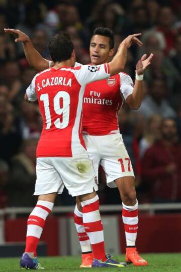 27 de agosto, 2014 | Alexis Sánchez marca su primer gol con Arsenal ante Besiktas en la fase previa de la Liga de Campeones. Fue 1-0 y así pasaron a la fase de grupos.