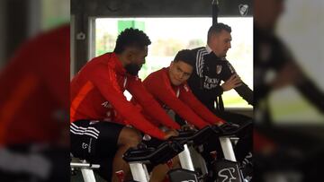 Borja y Juanfer ya entrenan juntos en River Plate