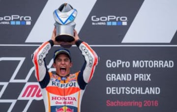 Las imágenes del triunfo de Márquez en el GP de Alemania