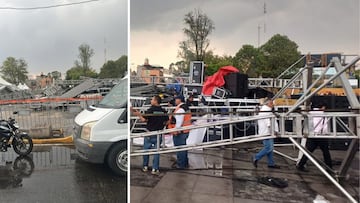 Difunden en redes sociales el momento exacto en que se desploma el escenario del Día de las Madres en la alcaldía Gustavo A. Madero.