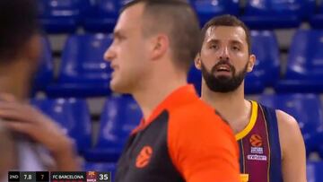 Mirotic pierde los papeles con el árbitro haciendo un gesto muy poco edificante