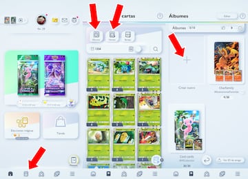 pokemon tcg pocket cupones tienda albumes vitrinas