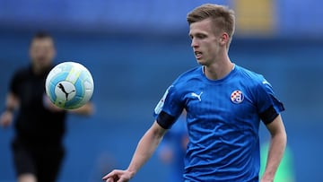 Dani Olmo, con el Dinamo Zagreb.