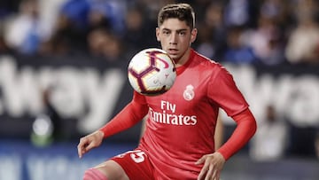 Valverde, durante el Legan&eacute;s-Real Madrid.