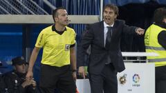 Lopetegui reclamando.