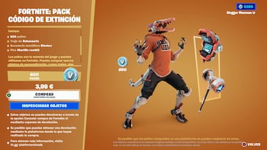 Ya disponible el nuevo Pack de Inicio de Fortnite: así es la nueva skin Robosaurio