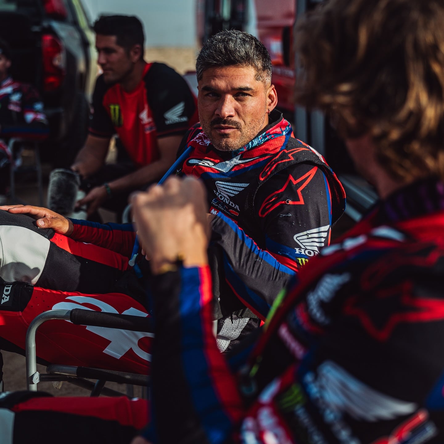 Pablo Quintanilla durante el Dakar 2025 con Honda.