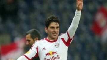 Jonathan Soriano celebra uno de sus goles al Elfsborg. 