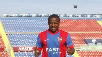 Levante&#039;s record signing Mauricio Cuero. 