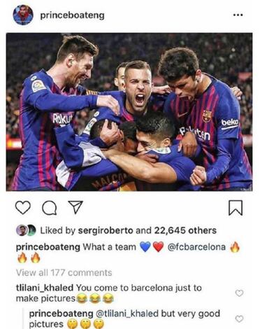Barça's Prince Boateng: "I take good photos"
