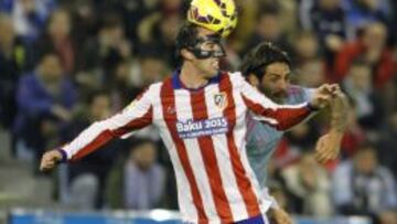 Diego Godín, durante el partido.