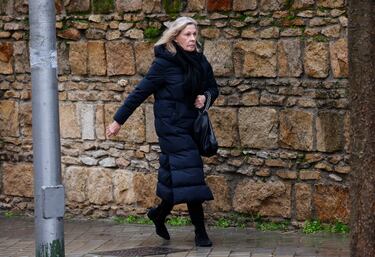 Ana Gamazo llega a la catedral Ortodoxa Griega de San Andrés y San Demetrio para asistir al responso por Su Alteza Real la Princesa Doña Irene de Grecia.