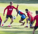 Última sesión del Atlético antes de viajar a Baku