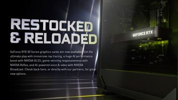 NVIDIA aumenta el stock en Latinoamérica: más GPUS de la serie RTX 30 disponibles