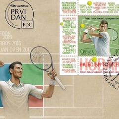 Djokovic cuenta con sus propios sellos postales en Serbia