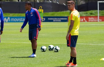 La Selección Colombia entrena en Bogotá pensando en el amistoso del domingo contra Perú.