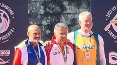 Genes de campeón: el padre de Craviotto, oro mundial con 67 años