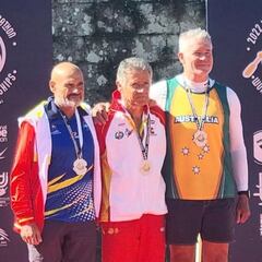 Genes de campeón: el padre de Craviotto, oro mundial con 67 años