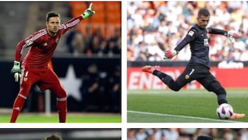 Los distintos porteros del Valencia.
