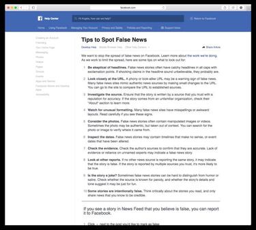 Cómo se reconoce una noticia falsa en Facebook