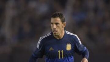 Maxi Rodríguez, con la selección argentina.