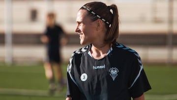 Sandra Ramajo con el Fundación Albacete.