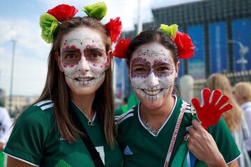 Los rostros de la afición en el México vs Suecia