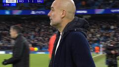 La reacción de Guardiola según pitó el árbitro: muy significativa