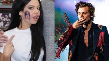 Una cantante se tat&uacute;a a Harry Styles en la cara.