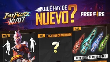 Free Fire: agenda semanal del 7 al 13 de julio con Diamante Royale y Recarga de pelea
