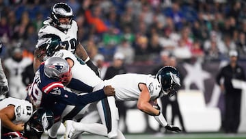 The Philadelphia Eagles went into Foxborough and beat the Patriots with a fourth quarter touchdown and two point conversion set up by Tanner McKee.