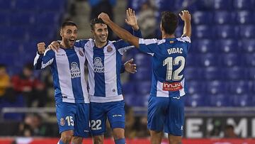 Didac celebra un gol.