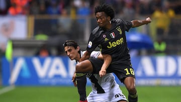 Juan Guillermo Cuadrado durante el partido entre Parma y Juventus por la Serie A de Italia