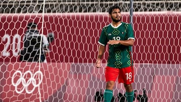 Eduardo Aguirre durante el partido contra Brasil en Tokio 2020