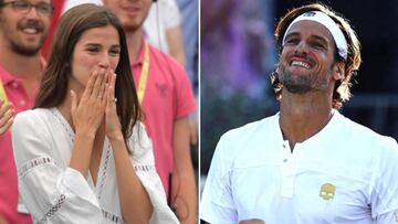 Im&aacute;genes de la prometida de Feliciano L&oacute;pez, la modelo Sandra Garal, tir&aacute;ndole un beso desde la grada tras ganar su doblete en el torneo de Queen&#039;s 2019 y del tenista festejando este logro sobre la pista.
 