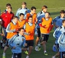 Arbeloa, Ramos y Piqué se entrenaron en el gimansio