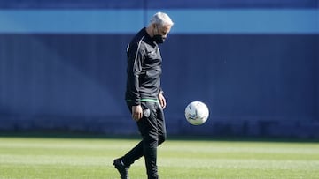 Sergio Pellicer durante el entrenamiento del viernes.