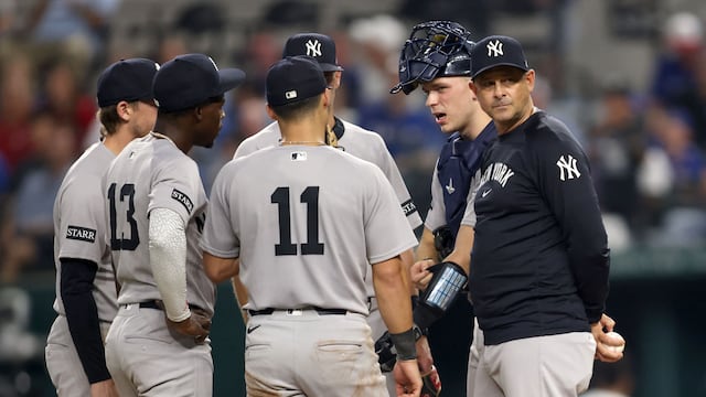 The Yankees are 6.5 games behind first place Toronto Blue Jays in the American League East Division and are 4-6 in their last 10 games.