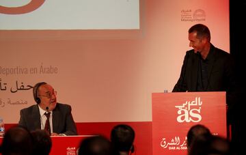Alfredo Relaño y Manu Carreño durante el acto de presentación de AS Arabia.