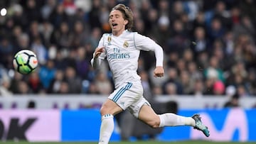 El centrocampista croata del Real Madrid, Luka Modric, durante el partido de ida ante el PSG.