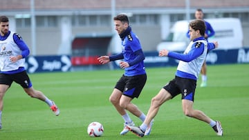 Barja durante un entrenamiento anterior.