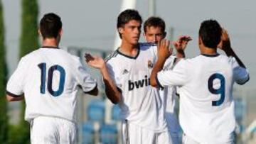 El defensa de la cantera blanca, en un partido con el Real Madrid C.