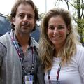Arantxa Sanchez Vicario y Josep Santacana en una de sus apariciones en el US Open de 2015 junto a sus hijos.