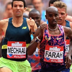 Mechaal apretó a Mo Farah en la Diamond League de Londres