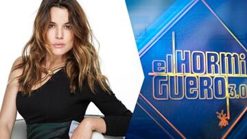 La actriz Adriana Ugarte, en el montaje promocional de su visita a El Hormiguero.