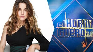 La actriz Adriana Ugarte, en el montaje promocional de su visita a El Hormiguero.