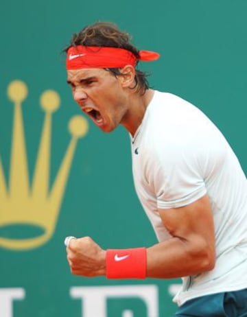 Rafa Nadal celebrando su pase a semifinales