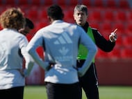 Pacheta en un entrenamiento.