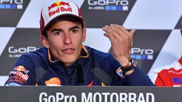 Marc Marquez en la rueda de prensa del GP Alemania.