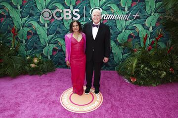 Teresa Steele and Timothy Headington pose on the red carpet at the 76th Annual Tony Awards in New York City, U.S., June 11, 2023. REUTERS/Amr Alfiky